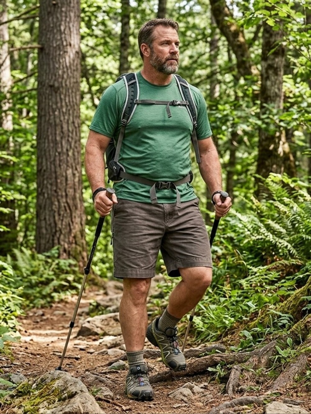 Columbia Men's Size 42 Utility Hiking Shorts Brown/Olive